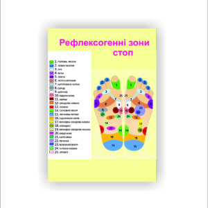Плакат “Рефлексогенні зони стоп” в медичний кабінет